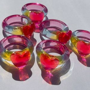 Custom Handmade <b>Resin</b> <b>Rings</b> for Women Colorful Artistic Statement <b>Rings</b> Lightweight Fashion Jewelry Accessories for Boutique - Product Image 4