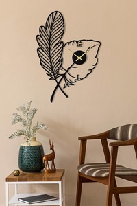 Modern Rectangular Iron Wall <b>Clock</b> <b>Black</b> Minimalist Design Silent Mechanical Movement Needle Display Hourly Chiming Wedding - Product Image 5