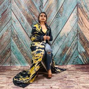 2025 nuevo producto mano Tie Dye Kimono chaqueta vacaciones Boho Loose Fit chaqueta ropa de playa cubrir vacaciones de verano mujeres Kimono Robe - Product Image 6