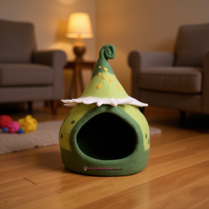 บ้านแมวทำจากผ้าขนสัตว์แบบสักหลาด โปรโมชั่นพิเศษ สินค้าสำหรับสัตว์เลี้ยงที่สะดวกสบายและมีสไตล์ - Product Image 3