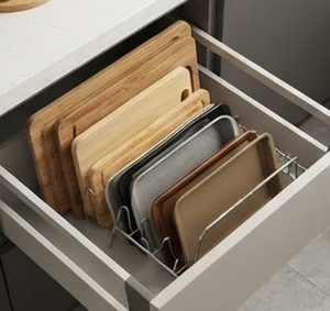 Metal <b>Plate</b> <b>Rack</b> Stand Single Tier Round Design Minimalist Kitchen Storage Holder for Dish and Bowl Polished Finish Stackable - Product Image 3