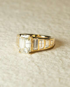 Igi/gia จลาปเพชรที่ปลูกในแนววินเทจ14K กอลก์แต่งงาน/แหวนหมั้นใส่ได้ทั้งชายและหญิงทองคำขาวละเอียดสำหรับวันครบรอบ - Product Image 3