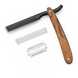 Dovo Shavette rasoir à manche en bois d'olivier pour tissus durs - Product Image 6