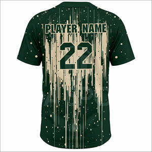 Maillots de baseball tendance Wida Sports en maille 100 % polyester sublimée, manches courtes, vêtements d'équipe personnalisés, respirants - Product Image 3