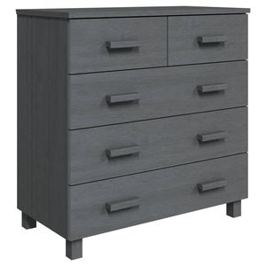 Credenza HAMAR in legno massello di pino in 31.1 grigio scuro \ "x15.7 \" x31.5 \ "eleganti armadi da soggiorno - Product Image 2