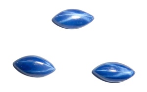 Saphir bleu étoilé marquise 4x8 mm 1 carat, cabochon poli créé en laboratoire, effet étoile à 6 branches, hauteur 3 mm pour la fabrication de bijoux - Product Image 4