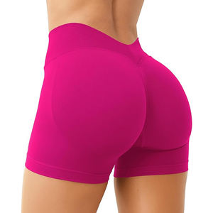 Shorts d'entraînement taille haute pour la gym et le yoga, rehaussement des fessiers et contrôle complet du ventre, tissu doux sans couture - Product Image 1