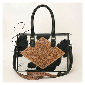 Sac fourre-tout en cuir véritable à poils, fait main, avec sangle bandoulière, sacoche de bureau pour femme, OEM - Product Image 2