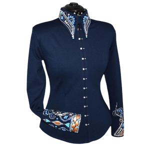 Camisa de Competición Ecuestre Occidental Personalizable de Alta Calidad, Ligera y de Secado Rápido para Mujer, Estilo Vaquera, para Rodeo y Equitación - Product Image 1