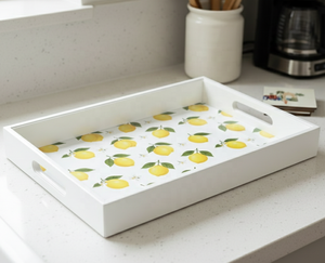 Plateau en laque de style moderne artisanal, plateau de service rectangulaire en laque, plateau en laque de qualité supérieure - Product Image 1