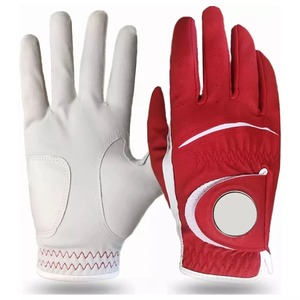 JNM SAFETY ถุงมือกอล์ฟสำหรับผู้ชายมือซ้ายพร้อมที่ทำเครื่องหมายลูกกอล์ฟด้วยหนังสำหรับมือขวา ที่จับมือหนังแท้ระบายอากาศได้ดี ชุดอุปกรณ์กีฬา - Product Image 1