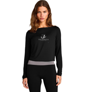 Women Relaxed <b>Slash</b> Neck Long Sleeve <b>Top</b> Casual Loose Fit Comfortable Fashion Shirt Everyday Wear Custom OEM ODM Wholesale - Product Image 1