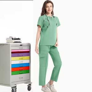 Conjuntos de Uniformes Médicos de Punto Personalizados al por Mayor para Mujer: Pantalones Jogger Ajustados, Batas Quirúrgicas y Uniformes de Tallas Grandes de Alta Calidad - Product Image 5