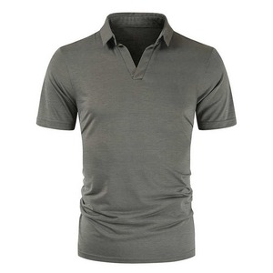 Wholesale Men's <b>Polo</b> Shirt Textured Pique Knit Regular Fit Custom Logo Printing Cotton Fabric Private Label Apparel Production - Product Image 3