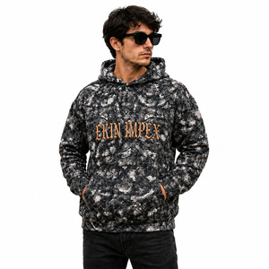 ชุดฮู้ดดี้และกางเกงจ็อกเกอร์ผ้าฟลีซหนาน้ำหนักมากทรงโอเวอร์ไซส์สำหรับผู้ชาย สไตล์สตรีทแวร์ลำลองแนวสปอร์ต - Product Image 3