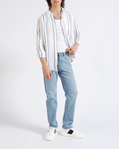 Camisa Casual de Verano de Estilo Moderno, Personalizada, de Doble Botonadura, Satén Vintage, con Dibujos Animados y Logotipo, de Algodón, Manga Larga para Hombre - Product Image 4