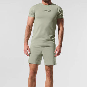 Ensemble de survêtements décontractés pour hommes de haute qualité avec logo personnalisé, comprenant un pantalon de jogging et un t-shirt, ensembles de t-shirts pour hommes - Product Image 5