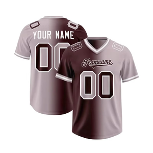 Camiseta de fútbol americano de talla grande con degradado de color, diseño personalizado, de poliéster. - Product Image 1