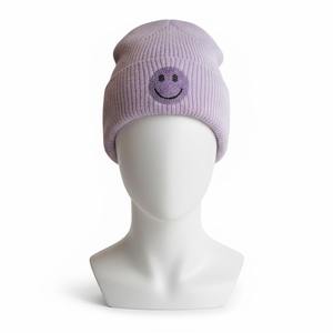 Unisex purple knitted beanie 100% acrylic <b>winter</b> <b>cap</b> Casual beanie for adults Solid color <b>winter</b> hat - Product Image 6