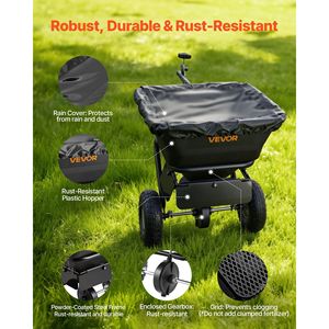 Spargitore per Trasporto Fuoristrada con Larghezza di Spargimento di 9,8 Piedi, Capacità di 85 Libbre, Tramoggia Regolabile, Pneumatici da 10 Pollici - Product Image 5