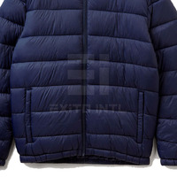 Blouson matelassé à capuche pour homme avec logo personnalisé sur le devant, écologique, hiver, manches longues, taille adulte, nouvelle arrivée usine 2026