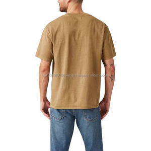 Camisetas de Hombre, Manga Corta, Ropa de Calle de Verano, Casual, Lisa, OEM, Personalizada, de Alta Calidad, Algodón, Color Sólido - Product Image 3