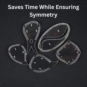 Herramienta de Mapeo de Cejas de Acrílico Transparente, Plantilla Personalizada para Dar Forma a las Cejas con Líneas Grabadas para Medir, Regla para Microblading - Product Image 2