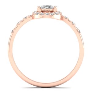 Anillo Halo de Moissanita con Certificación GRA en Oro Sólido de 14K REYES, Gran Venta, para Mujer, Regalo de Boda de Alta Calidad, Joyería Fina de Lujo - Product Image 4