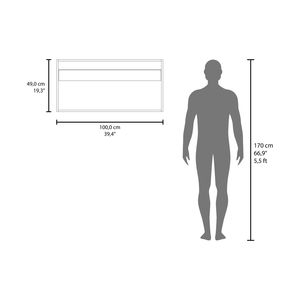 Zurich White Double-Door Wall Cabinet for <b>Kitchen</b> Wide One-<b>Shelf</b> Storage <b>Unit</b> - Product Image 6