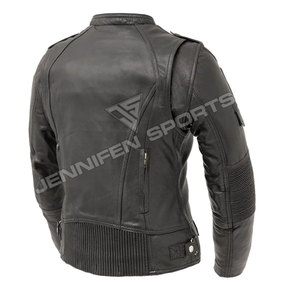 Abrigos de Moda para Mujer, Gabardina, Chaqueta de Motociclista de Cuero Vacuno Genuino, Chaquetas Personalizadas para Mujeres y Niñas - Product Image 4