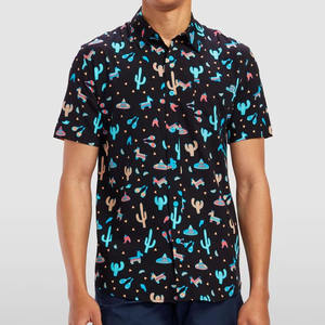 Camisa Casual de Manga Corta para Hombre, Antiarrugas, con Estampado Tropical y de Plátanos, Personalizable, Ropa de Playa para Verano - Product Image 1