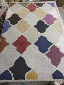 Alfombra Moderna Abstracta de Lana Hecha a Mano, Ecológica, Antideslizante, de Pelo Largo, para Sala de Estar, Dormitorio, Hotel - Product Image 2