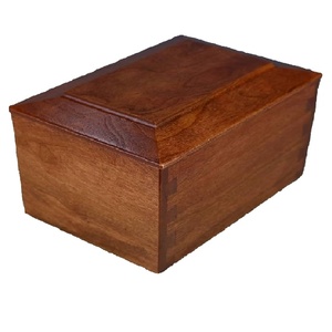 Ataúd de madera con acabado Natural de gran calidad, urna de cremación grande y suministro de ataúd de caja - Product Image 1
