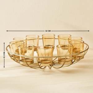 Decoraciones de Iluminación para Diwali 2026, Portavelas de Metal con Forma de Loto, Hecho a Mano, Duradero, para 10 Velas de Té - Product Image 6