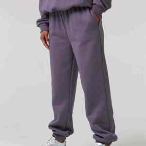 Custom Logo Heavyweight Fleece Hoodie and Joggers Set Unisex Muted Mauve Dusty <b>Purple</b> <b>Tracksuit</b> Oversized Casual Streetwear - Product Image 4