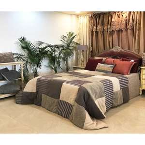 Juego de edredón con diseño de patchwork, juego de ropa de cama ligero y suave, colcha y cubrecama de 3 piezas, cómodo juego de cubierta para cama - Product Image 1