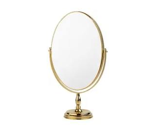 Miroir de maquillage sur pied en métal pour dressing, chambre et salle de bain - Product Image 1