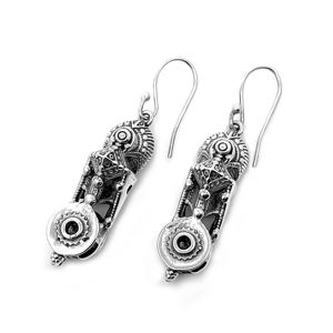 Pendientes Colgantes Tribales Oxidados de Plata de Ley 925 para Mujer Silver Mountain, Joyería Étnica Vintage Hecha a Mano, Regalo - Product Image 4