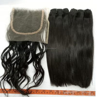 Cheveux indiens Remy vierges naturels, cuticules alignées, ondulation naturelle, double trame machine