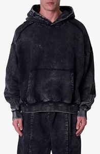 ผู้ผลิตเสื้อฮู้ดดี้ผู้ชายแบบปรับแต่งได้ ผ้าฝ้ายทรงโอเวอร์ไซส์ - Product Image 3