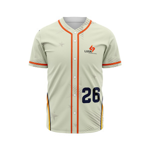 Camiseta de béisbol personalizada al por mayor con botones, de malla transpirable y alto rendimiento, suministro de fábrica OEM ODM - Product Image 2