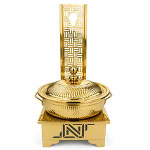 Recipiente para Buffet de Acero Inoxidable de Lujo con Acabado Dorado y Tapa, Recipiente Decorativo para Servir Comida en Restaurantes y Hoteles - Product Image 1