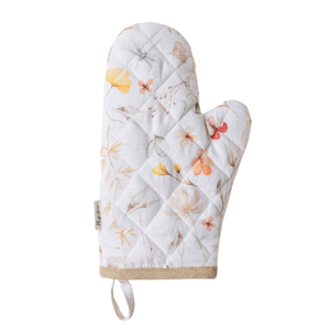 Sublimation Printed Oven Mitt Linen Blank Cotton Lining Silicone Surface Oven Glove Protective Heat Insulated <b>Kitchenware</b> White - Product Image 2
