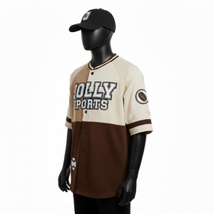 Camiseta de béisbol para hombre, estilo panel, con tejido de poliéster que absorbe la humedad, logotipo personalizado, 100% algodón, corte holgado, estampada. - Product Image 5