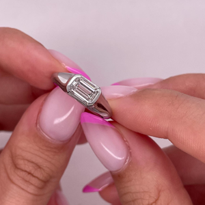 Anillo de diamante cultivado en laboratorio de 1 quilate, certificado IGI, corte redondo, anillo de compromiso, oro de 14k, regalo para ella - Product Image 1