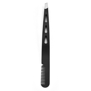 Wholesale Price Luxury Stainless Steel Matte Black Eyebrow Trimming Set-<b>Precision</b> Scissors Volume Eyelash Tweezers Reusable - Product Image 5