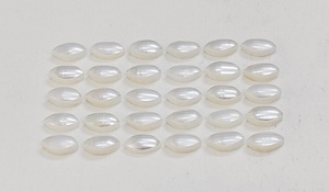 Cabochoños de perlas blancas AAA de agua dulce, forma marquise, 6*3 mm, 100% piedras preciosas NATURALES para la fabricación de joyería a precio de mayoreo. - Product Image 4