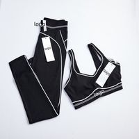 Legging Yoga Wanita Berkualitas Tinggi Tanpa Jahitan Berbahan Ribbed, Set Dua Potong Pakaian Olahraga Elastis untuk Pilates dan Kebugaran