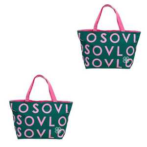 กระเป๋าผ้าฝ้าย KLM อเนกประสงค์ พร้อมส่งออก พับเก็บได้ แข็งแรง ทนทาน ใช้ซ้ำได้ เหมาะสำหรับใช้ในชีวิตประจำวัน ช้อปปิ้ง เป็นมิตรกับสิ่งแวดล้อม ทำด้วยมือ ใช้ในห้องนั่งเล่น - Product Image 3