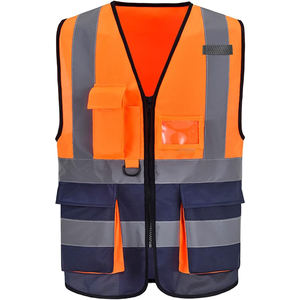 เสื้อกั๊กป้องกันการก่อสร้างสไตล์ใหม่ Ansi Class 2 EN ISO 20471 Class 1ปรับแต่งโลโก้ได้ - Product Image 6